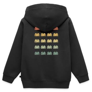 Krabbe - Kinder Premium Organic Zip Hoodie - Schwarz - Hinten - AI Model Kid Male (0cm)
