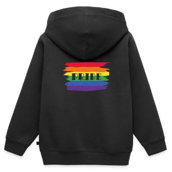 Pride Gay LGBT Parade Geschenk - Kinder Premium Organic Zip Hoodie - Schwarz - Hinten - AI Model Kid Male (0cm)