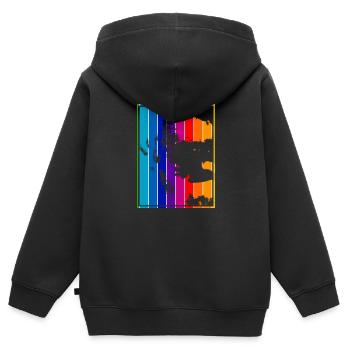 Film Joker - Sweat Premium à capuche zippé enfant bio - noir - Dos - AI Model Kid Male (0cm)