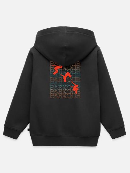 Parkour freerunning - Kids Premium Organic Zip-up Hoodie - black