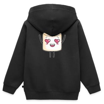 Marshmallow Marshmallows Sweet Candy Enfants - Sweat Premium à capuche zippé enfant bio - noir - Dos - AI Model Kid Male (0cm)