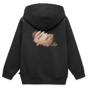 volley-ball - Sweat Premium à capuche zippé enfant bio - noir - Dos - AI Model Kid Male (0cm)