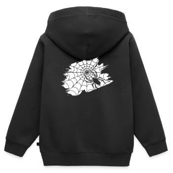 Spinne Spinnennetz Spinnen Geschenk Tier Tarantel - Kinder Premium Organic Zip Hoodie - Schwarz - Hinten - AI Model Kid Male (0cm)