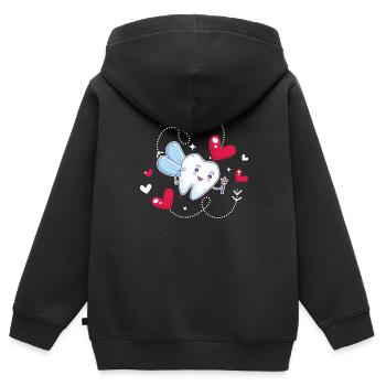 Tooth Fairy Tooth Fairy Dental Assistant Tooth Saying - Kids Premium Organic Zip-up Hoodie - black - Back - AI Model Kid Male (0cm)