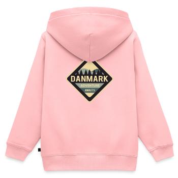 Daenemark - Sweat Premium à capuche zippé enfant bio - rose - Dos - AI Model Kid Female (0cm)