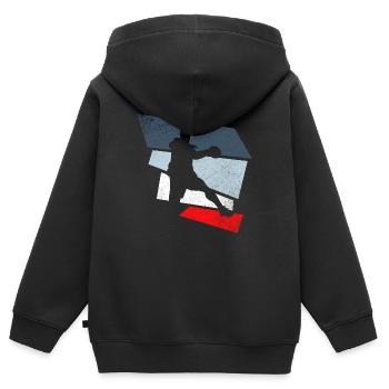 Handball - Kinder Premium Organic Zip Hoodie - Schwarz - Hinten - AI Model Kid Male (0cm)