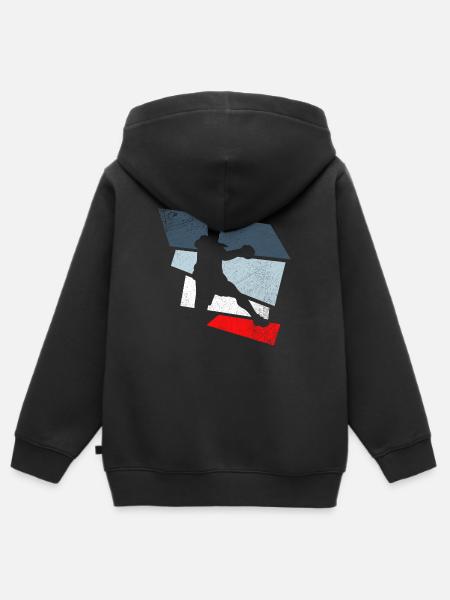 Handball - Kinder Premium Organic Zip Hoodie - Schwarz