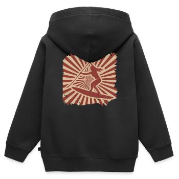 Stand up paddling - Kinder Premium Organic Zip Hoodie - Schwarz - Hinten - AI Model Kid Male (0cm)