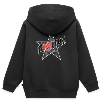 Amour de la révolution - Sweat Premium à capuche zippé enfant bio - noir - Dos - AI Model Kid Male (0cm)