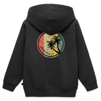 Santa Cruz retro - Kinder Premium Organic Zip Hoodie - Schwarz - Hinten - AI Model Kid Male (0cm)