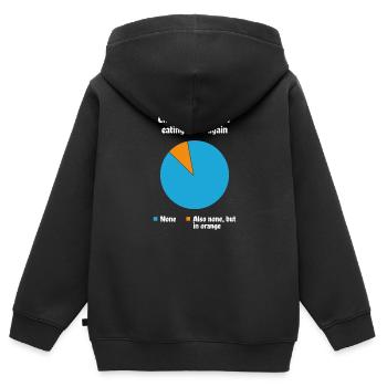 Vegetarier Veganer Veganerin Vegan Geschenk - Kinder Premium Organic Zip Hoodie - Schwarz - Hinten - AI Model Kid Male (0cm)