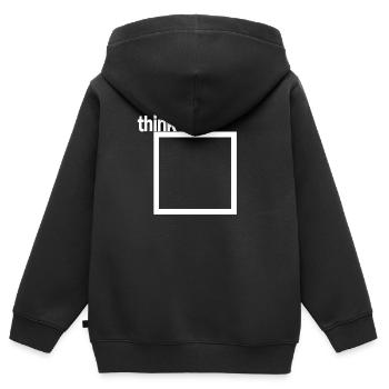 Think outside the Box Clever Querdenker blanc - Sweat Premium à capuche zippé enfant bio - noir - Dos - AI Model Kid Male (0cm)