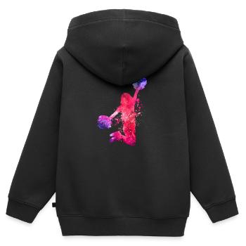 cheerleading - Sweat Premium à capuche zippé enfant bio - noir - Dos - AI Model Kid Male (0cm)