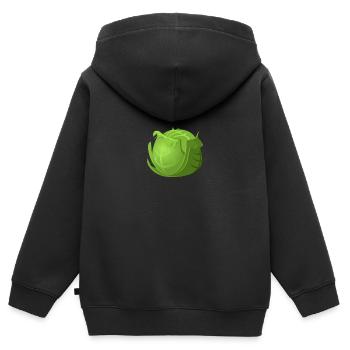 Chou - Sweat Premium à capuche zippé enfant bio - noir - Dos - AI Model Kid Male (0cm)