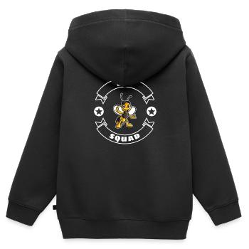Bee Squad - Sweat Premium à capuche zippé enfant bio - noir - Dos - AI Model Kid Male (0cm)