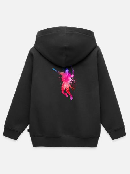 badminton - Kinder Premium zip hoodie biologisch - zwart