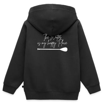 Stand up Paddling | SUP | stand up paddle - Kinder Premium Organic Zip Hoodie - Schwarz - Hinten - AI Model Kid Male (0cm)