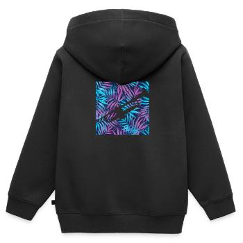 Trompete - Kinder Premium Organic Zip Hoodie - Schwarz - Hinten - AI Model Kid Male (0cm)
