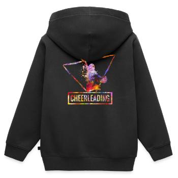 Cheerleading - Kinder Premium Organic Zip Hoodie - Schwarz - Hinten - AI Model Kid Male (0cm)