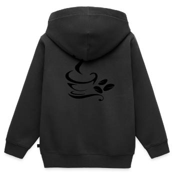 Java-Becher - Kinder Premium Organic Zip Hoodie - Schwarz - Hinten - AI Model Kid Male (0cm)