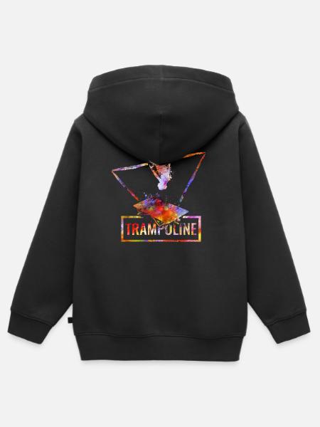 Trampolin - Kinder Premium Organic Zip Hoodie - Schwarz