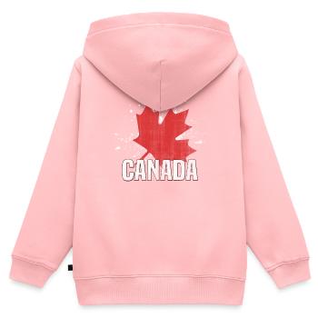 Canada - Sweat Premium à capuche zippé enfant bio - rose - Dos - AI Model Kid Female (0cm)