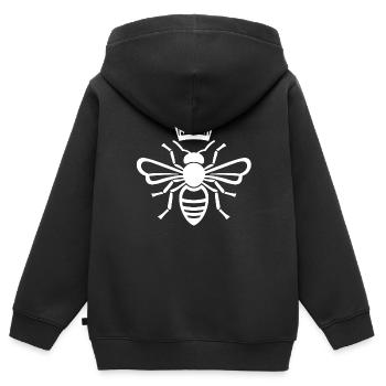Biene - Kinder Premium Organic Zip Hoodie - Schwarz - Hinten - AI Model Kid Male (0cm)