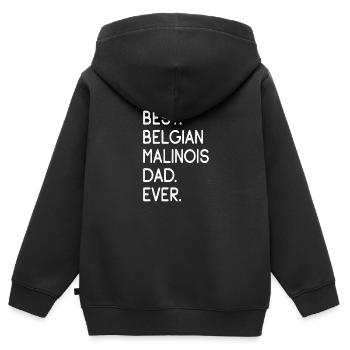Belgian Malinois - Kinder Premium Organic Zip Hoodie - Schwarz - Hinten - AI Model Kid Male (0cm)