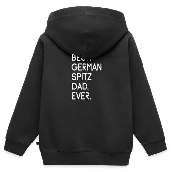 Spitz allemand - Sweat Premium à capuche zippé enfant bio - noir - Dos - AI Model Kid Male (0cm)