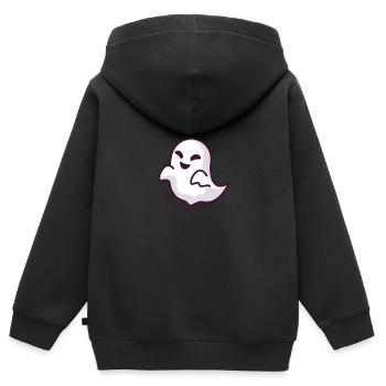 fantôme - Sweat Premium à capuche zippé enfant bio - noir - Dos - AI Model Kid Male (0cm)