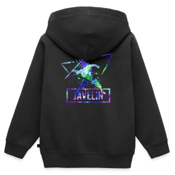Javelin throw - Kids Premium Organic Zip-up Hoodie - black - Back - AI Model Kid Male (0cm)