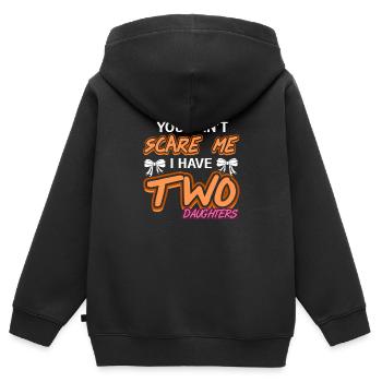 Vater und Tochter - Kinder Premium Organic Zip Hoodie - Schwarz - Hinten - AI Model Kid Male (0cm)