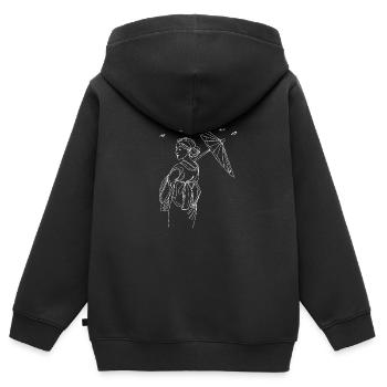 Geisha mit Schirm - Kinder Premium Organic Zip Hoodie - Schwarz - Hinten - AI Model Kid Male (0cm)