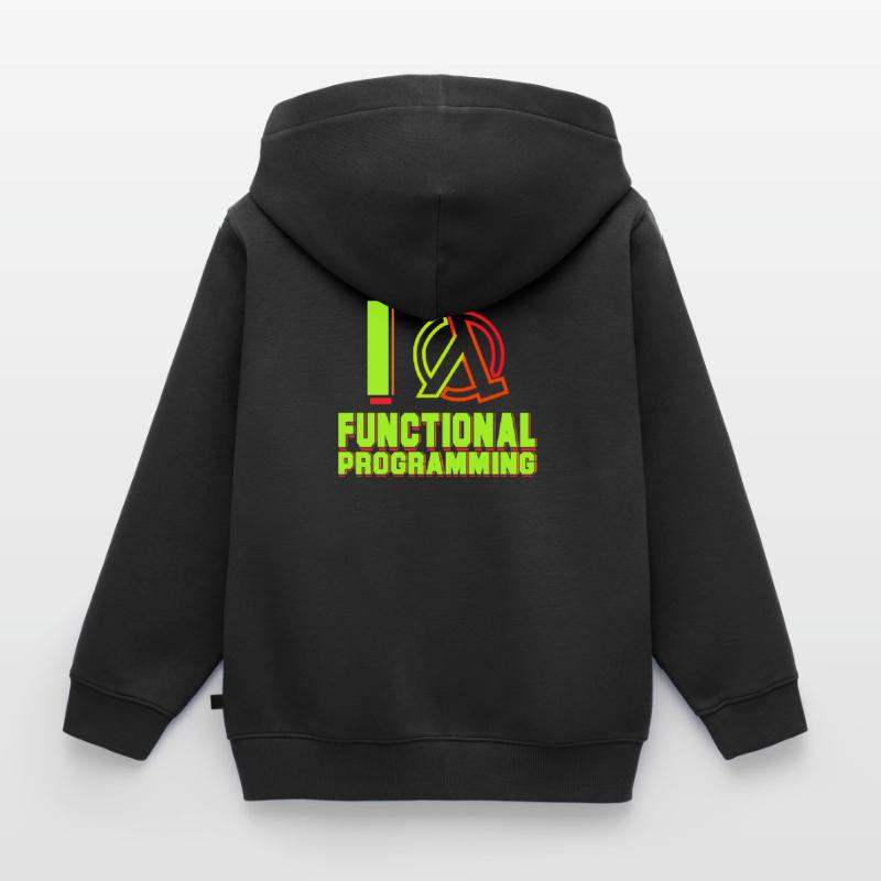 Programmeur Lambda Sweat Premium à capuche zippé enfant bio