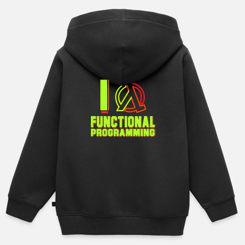 Programmierer Lambda - Kinder Premium Organic Zip Hoodie - Schwarz