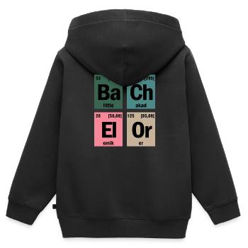 Bachelor Chemie Periodisch Student Spruch - Kinder Premium Organic Zip Hoodie - Schwarz - Hinten - AI Model Kid Male (0cm)