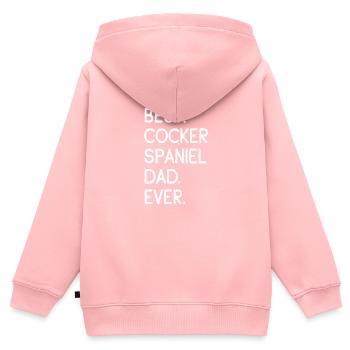 Cocker spaniel - Kids Premium Organic Zip-up Hoodie - rose - Back - AI Model Kid Female (0cm)