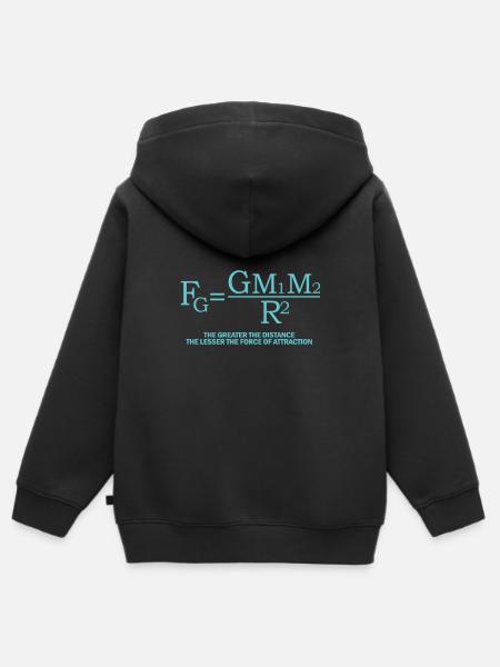Regalo per studenti di fisica formula fisica - Felpa Premium con cappuccio con zip bambino bio - nero