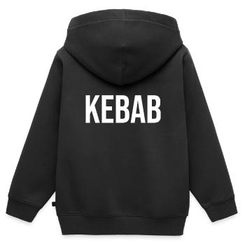 Kebab Fast Food Fast Food Geschenk - Kinder Premium Organic Zip Hoodie - Schwarz - Hinten - AI Model Kid Male (0cm)