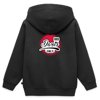 Dart Darts Dartsport Dart WM - Kinder Premium Organic Zip Hoodie - Schwarz - Hinten - AI Model Kid Male (0cm)
