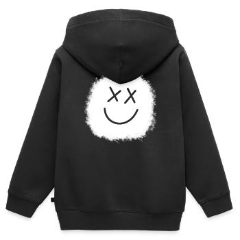 Smile - Kids Premium Organic Zip-up Hoodie - black - Back - AI Model Kid Male (0cm)