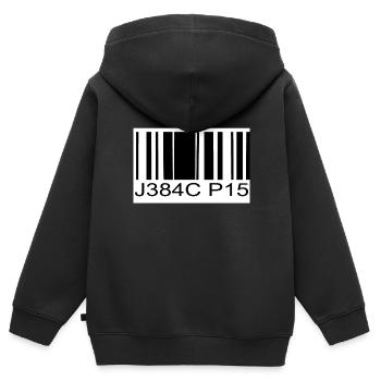 Anti PiS - JE SOUTIENS LA GRÈVE DES FEMMES ***** *** - Sweat Premium à capuche zippé enfant bio - noir - Dos - AI Model Kid Male (0cm)