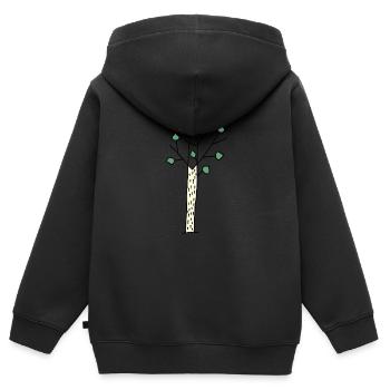 Birke BirchTree natur - Kinder Premium Organic Zip Hoodie - Schwarz - Hinten - AI Model Kid Male (0cm)