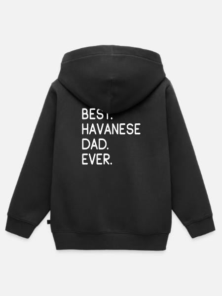 Havaneser Havanese - Kinder Premium Organic Zip Hoodie - Schwarz