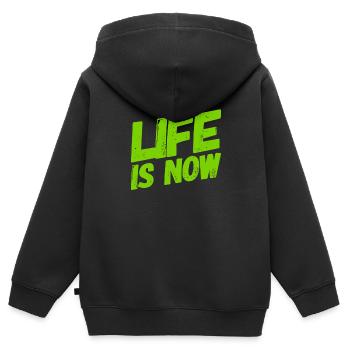 carpe diem - Kinder Premium Organic Zip Hoodie - Schwarz - Hinten - AI Model Kid Male (0cm)