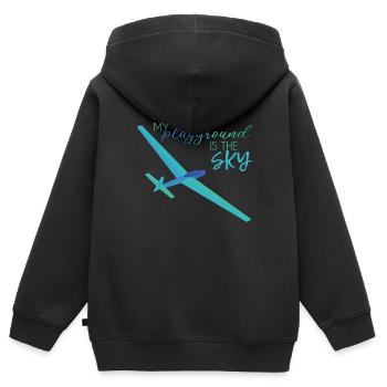 Gliding gliders - Kids Premium Organic Zip-up Hoodie - black - Back - AI Model Kid Male (0cm)