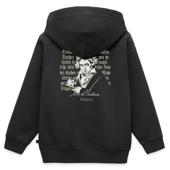 Beethoven 9. Symphonie Ode an die Freude - Kinder Premium Organic Zip Hoodie - Schwarz - Hinten - AI Model Kid Male (0cm)