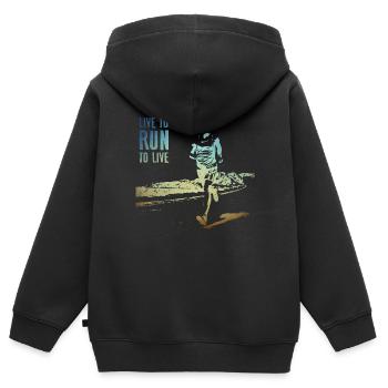 Run - Kids Premium Organic Zip-up Hoodie - black - Back - AI Model Kid Male (0cm)