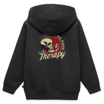 Punkrock Retro - Kinder Premium Organic Zip Hoodie - Schwarz - Hinten - AI Model Kid Male (0cm)