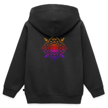 Mandala Boho Mandala Style Muster bohemian - Kinder Premium Organic Zip Hoodie - Schwarz - Hinten - AI Model Kid Male (0cm)